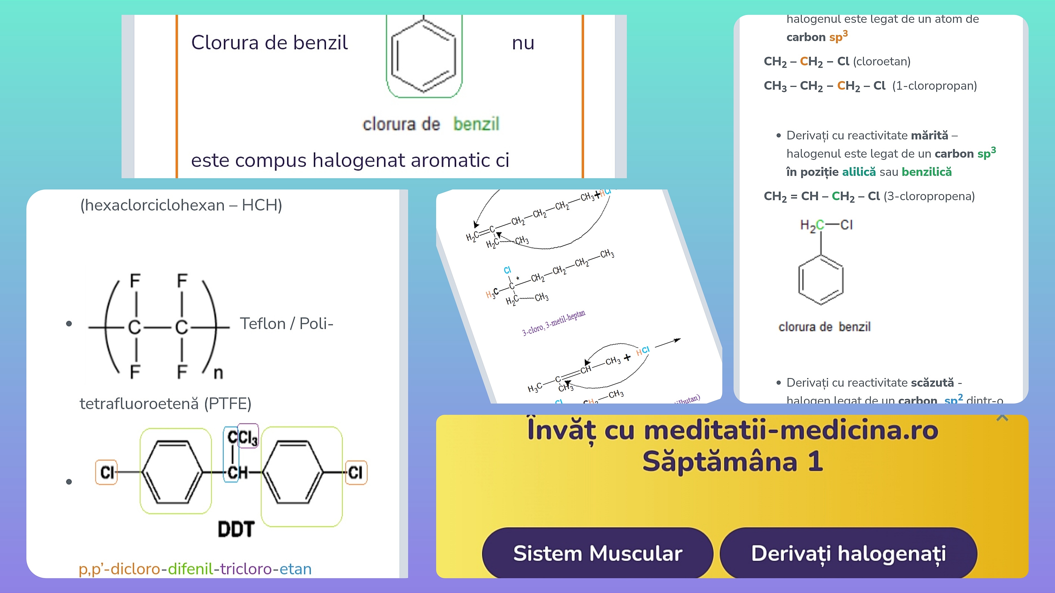 Săptămâna 1 Chimie - Derivați halogenați