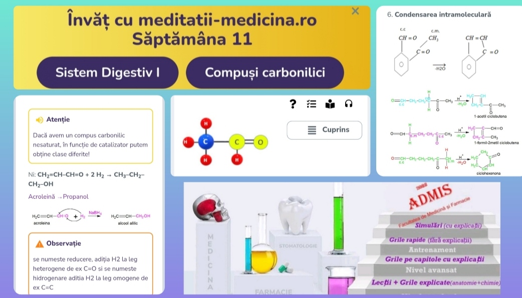 Săptămâna 11 Chimie - Compuși carbonilici