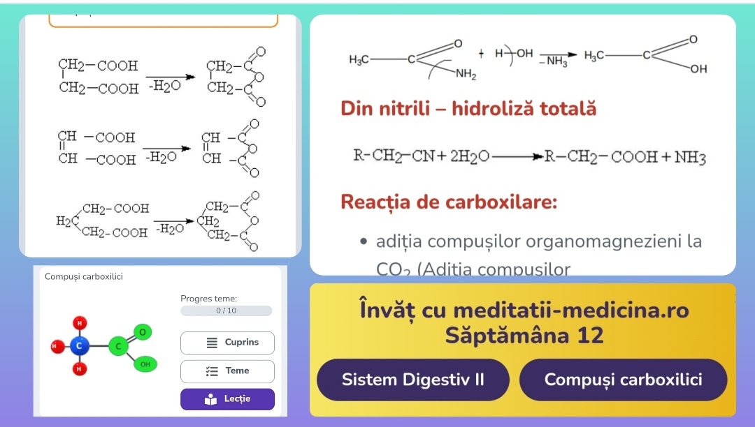 Săptămâna 12 Chimie - Compuși carboxilici