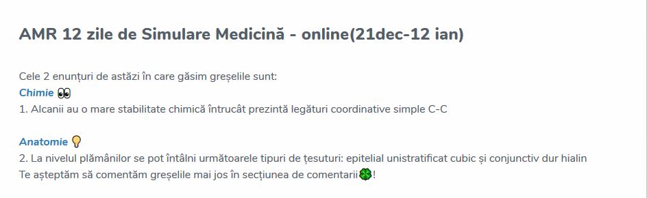 Găsești greșeala? Alcani și Țesuturi